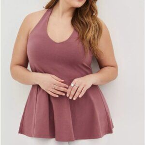 NWOT Torrid Foxy Halter Neck Peplum Dusty Ginger 2x 2 18 20